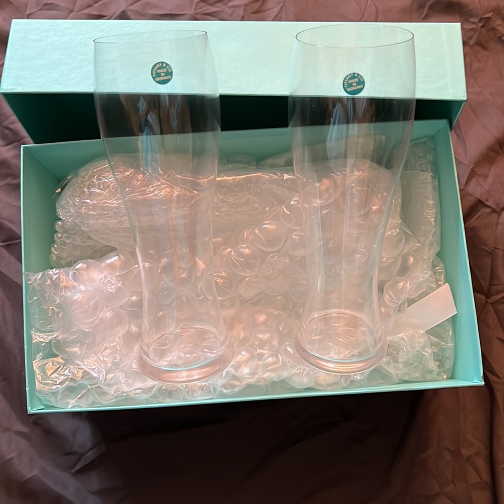 - Tiffany & Co. - Crystal Beer Pilsner Glasses